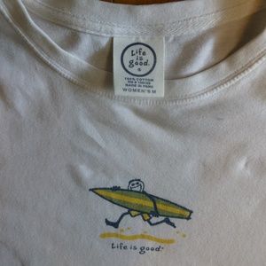 LIFE IS GOOD SURFER GIRL TEE SHIRT MED